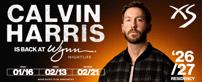 Calvin Harris Announces Exclusive Two-Year Residency at Wynn Las Vegas